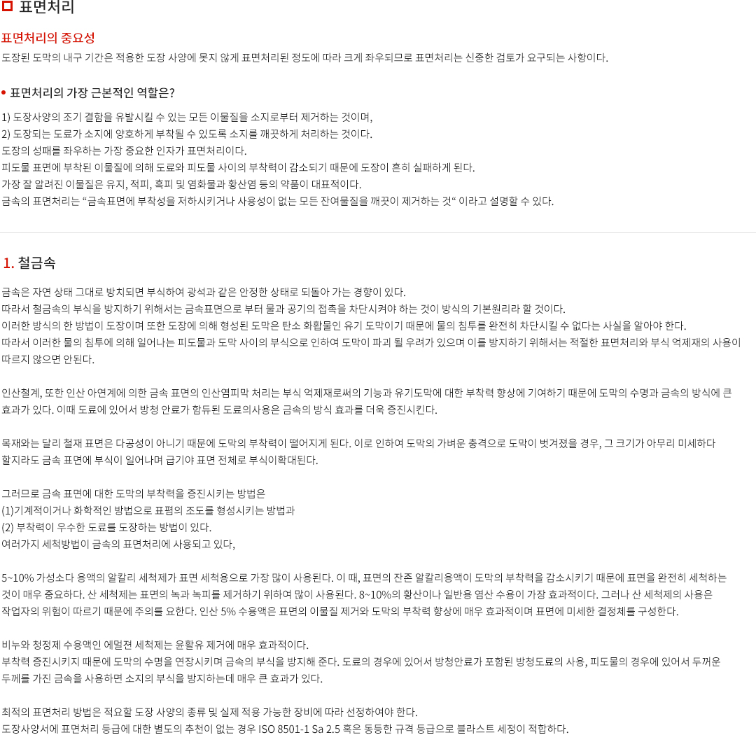 표면처리